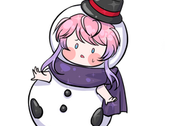 라무다 키링 도안 유료배포 - 9 (눈사람 라무다)