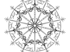 만다라 빛 후광 배경 문양2