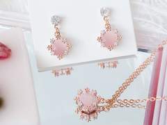 Dear my valentine 귀걸이,목걸이 세트