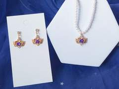 마법소녀 시리즈_아메지스트 귀걸이, 목걸이