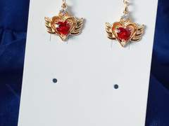 마법소녀 시리즈_가넷 귀걸이