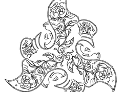 만다라 빛 배경 후광 문양 4