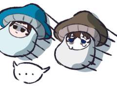 버섯, 딸기 그리고 술병