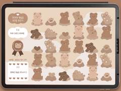 [굿노트] 코코아 복슬곰 목표 달력 / 30일 챌린지