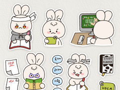 [굿노트 스티커] 공부하는 토리 굿노트 스티커 공유