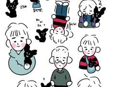 모카와 모카아부지 굿노트 스티커