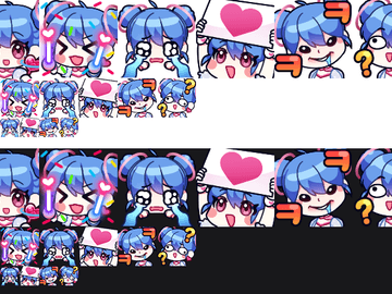 커미션 작업 목록 (구독티콘)