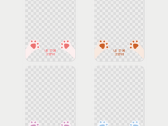 ♥ 고양이 투명 포토카드 프레임 도안 공유 ♥