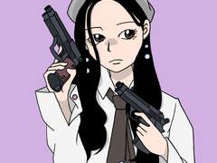 총 들고 있는 사진 모작