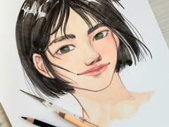 [과슈] 미애 초상