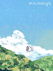 똥냥, 그레이, 몽이의 갬성 일러스트