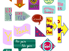 손그림 스티커 무료도안!