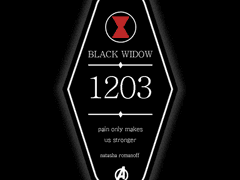 BLACK WIDOW 호텔 키링 도안 나눔