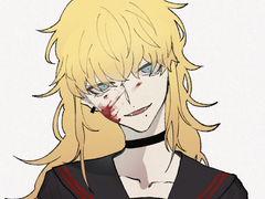 입가의 상처로 인한