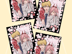 체인소맨 하트 프리쿠라 도안 공유💖