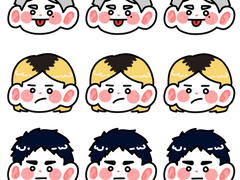 하이큐 스티커 도안 2