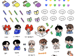 하이라이트 다꾸용 스티커도안 무료나눔