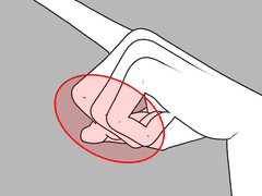 손가락 관절의 메쉬 겹침 자국을 없애는 방법