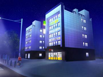 스케치업 배경 후보정 작업물