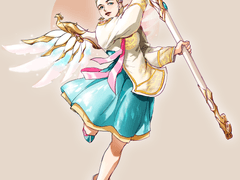 오버워치 메르시 한복 스킨