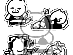 삼식 흑백스티커 공유