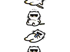 뒹굴뒹굴 냐봉 - goodnote sticker [굿노트 스티커]