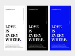 배경화면 공유 :: LOVE IS EVERYWHERE 아이폰, 아이패드, 맥북 배경화면 (3 COLORS)