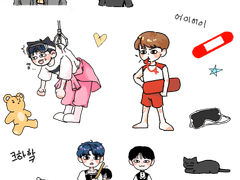 밀쥬 스티커 도안 공유