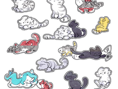 말랑콩떡들 스티커 도안