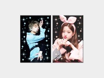 도트 반짝이 투명 포카프레임 도안 4종 배포