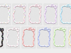 Sweet 투명 프레임 포카 도안 공유