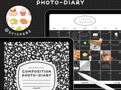 [만년형] 컴포지션 포토 다이어리 (Black)