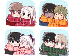 커플 목도리 고정틀 2인 sd 커미션 [신청 가능]