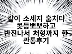 같이 소세지 훔치다 콧등뽀뽀하고 반진나서 처형까지 한 관통후기
