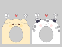 설표 청려 & 문댕댕 와앙 포카 도안 무료배포