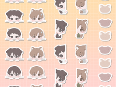 무진강 스티커 도안 공유