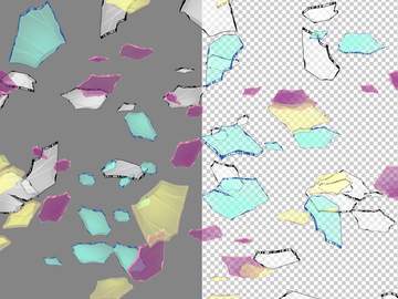 깨진 유리조각 브러시