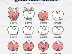 [굿노트 스티커 무료 공유] 빨래를 합시다!