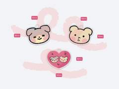 욜키누누 키링 도안🐶🐻💗