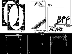 블랙&화이트 프레임 도안