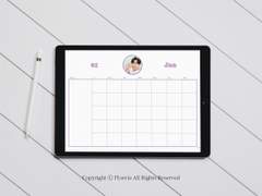 포도알 정국 굿노트 먼슬리 템플릿