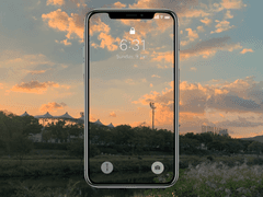 강가 옆 예쁜 구름