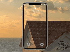 제주도 해안가 빨간지붕 카페