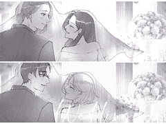 흑백 웨딩 고정틀