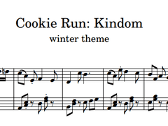 [쿠키런] 로비 브금(겨울) 악보