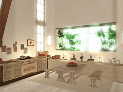 화이트톤, 라이트 우드톤, 식물과 채광