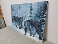 유화 그림-Black tiger