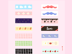 [굿노트 스티커] - 마스킹테이프