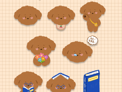 [굿노트] 갈색 푸들 코코의 일상 굿노트 스티커 공유