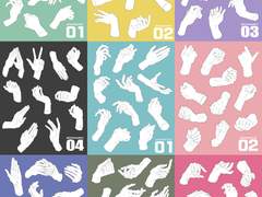 [유료소재]자주 쓰이는 여자+남자 손 97종